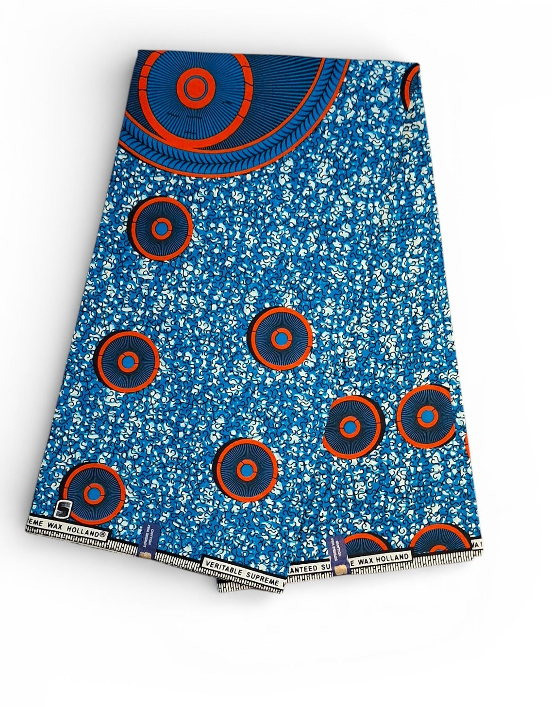 Afrikaanse Stof/Doelwitten (Blauw & Oranje)100%katoen