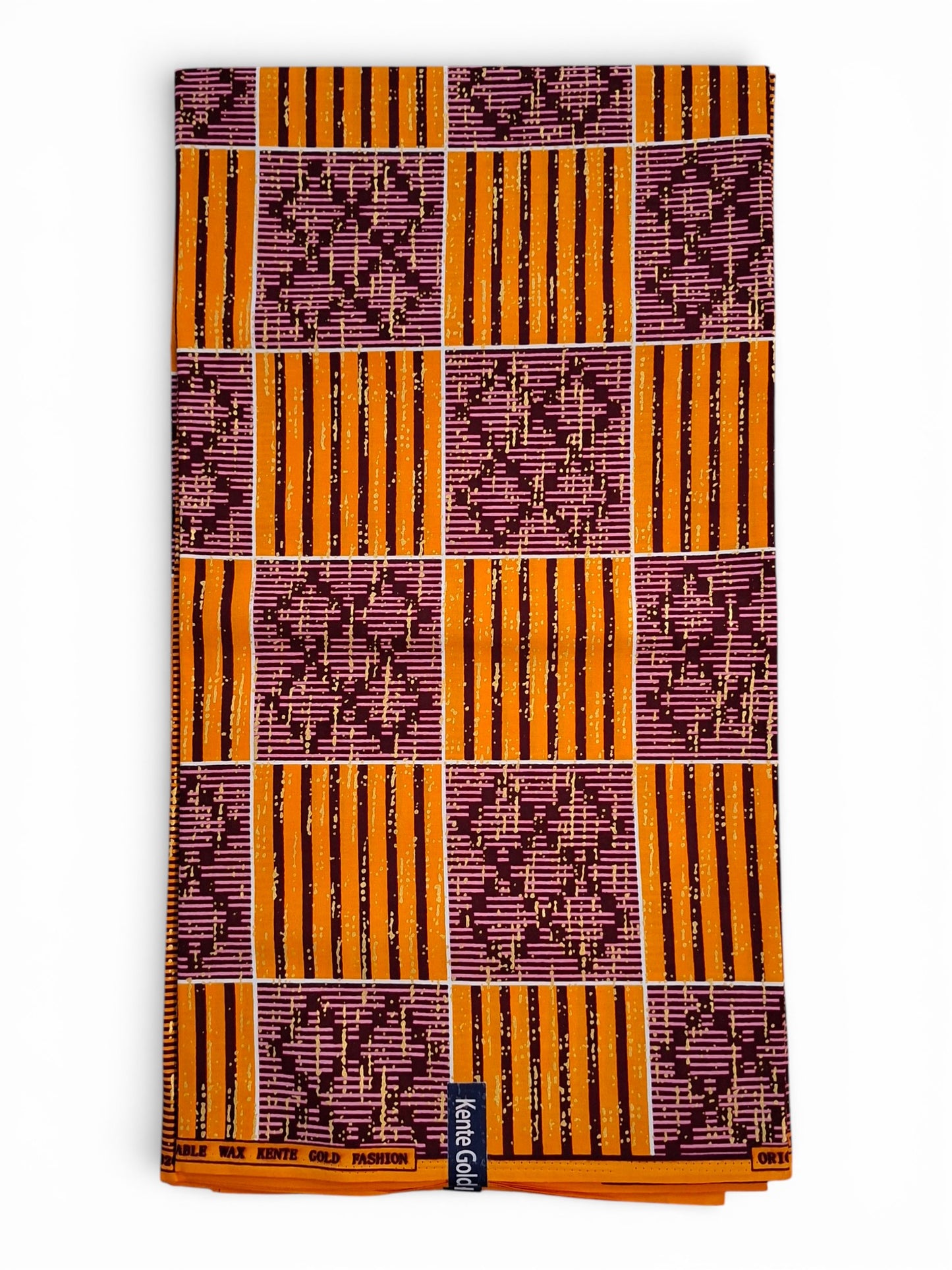 Ghana Kente Gold Fashion Roze, Oranje & Bruin