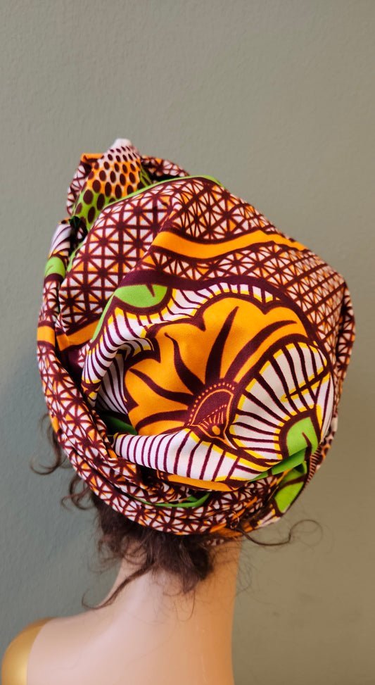 Hoofddoek/Headwrap in Afrikaanse Print