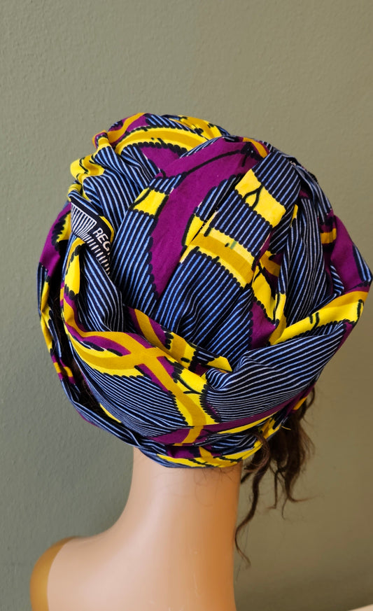 Hoofddoek/Headwrap in Afrikaanse Print(Gratis verzending)