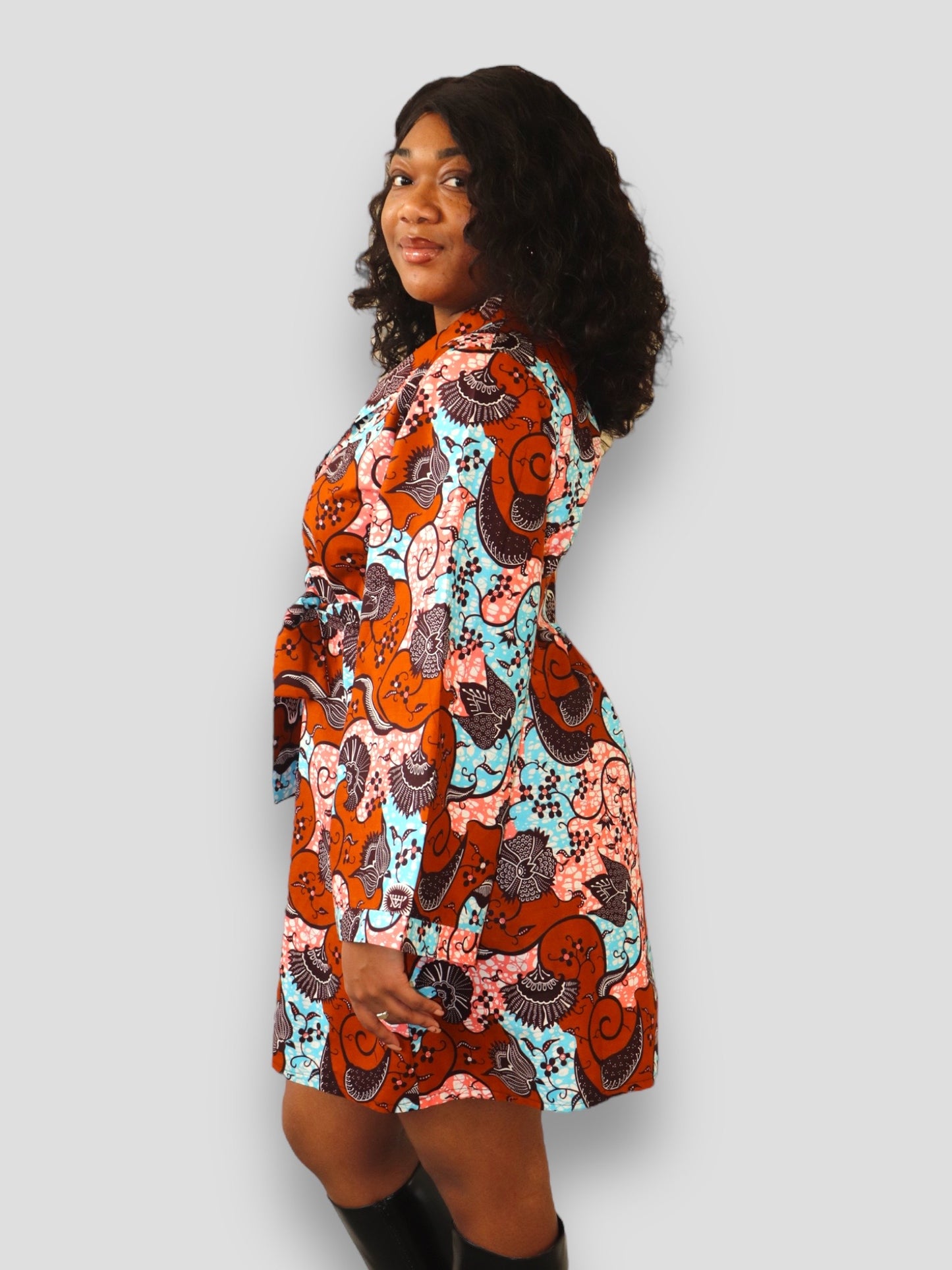 Kimono Jurk van Afrikaanse Print - Multicolor 2