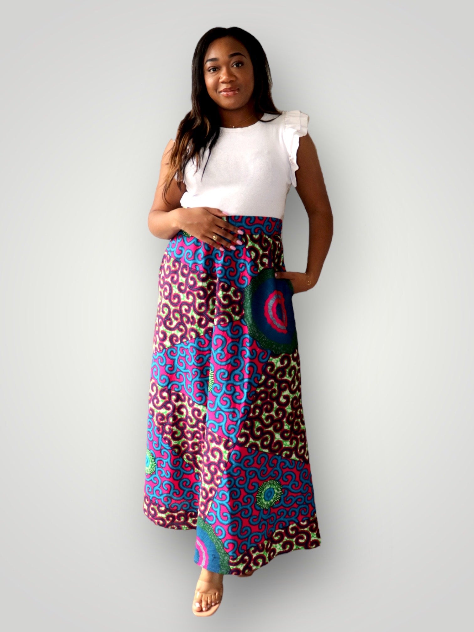 Maxi Rok van Afrikaanse Print Multicolor 7 Nana s Seamstress