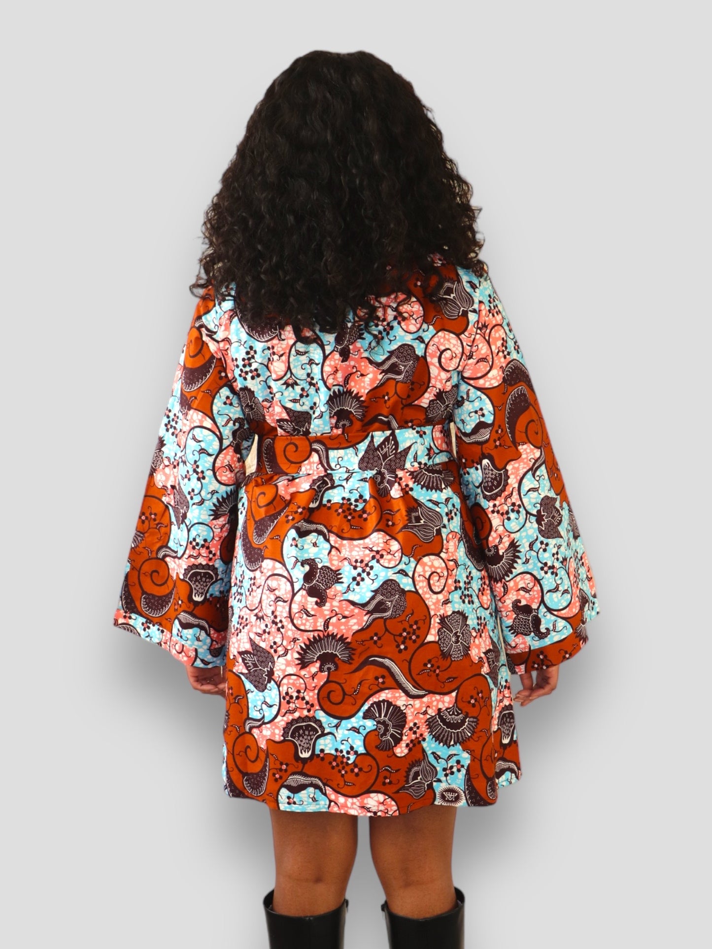 Kimono Jurk van Afrikaanse Print - Multicolor 2