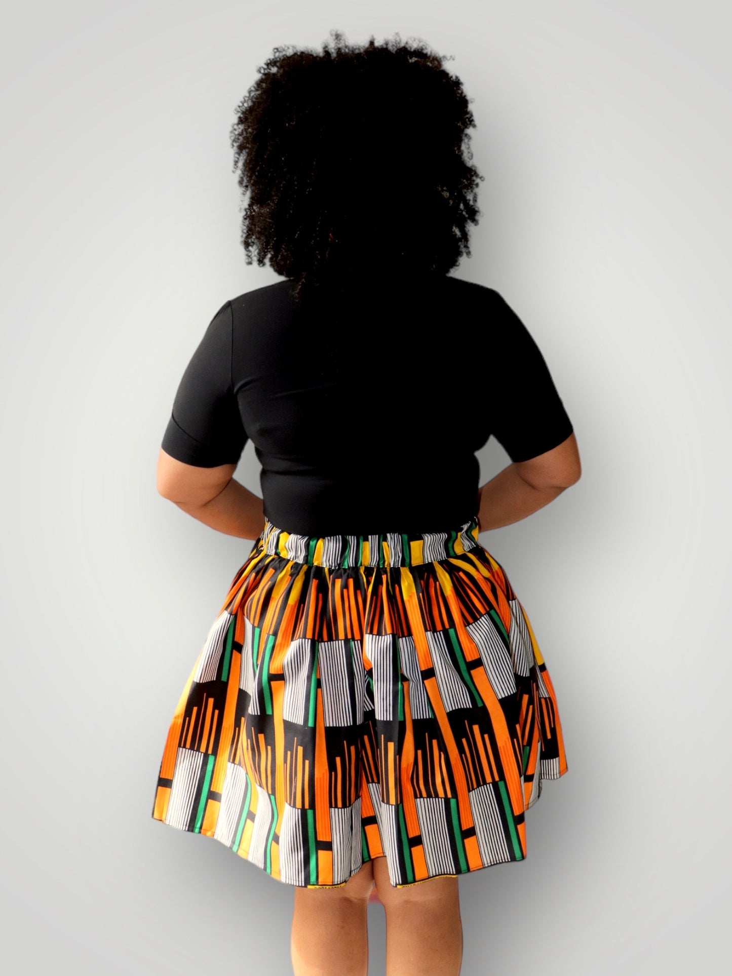 Midi Rok van Afrikaanse Print - Multicolor 2