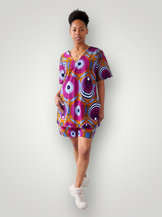 Shirt & Shorts Co-ord Set - Paars