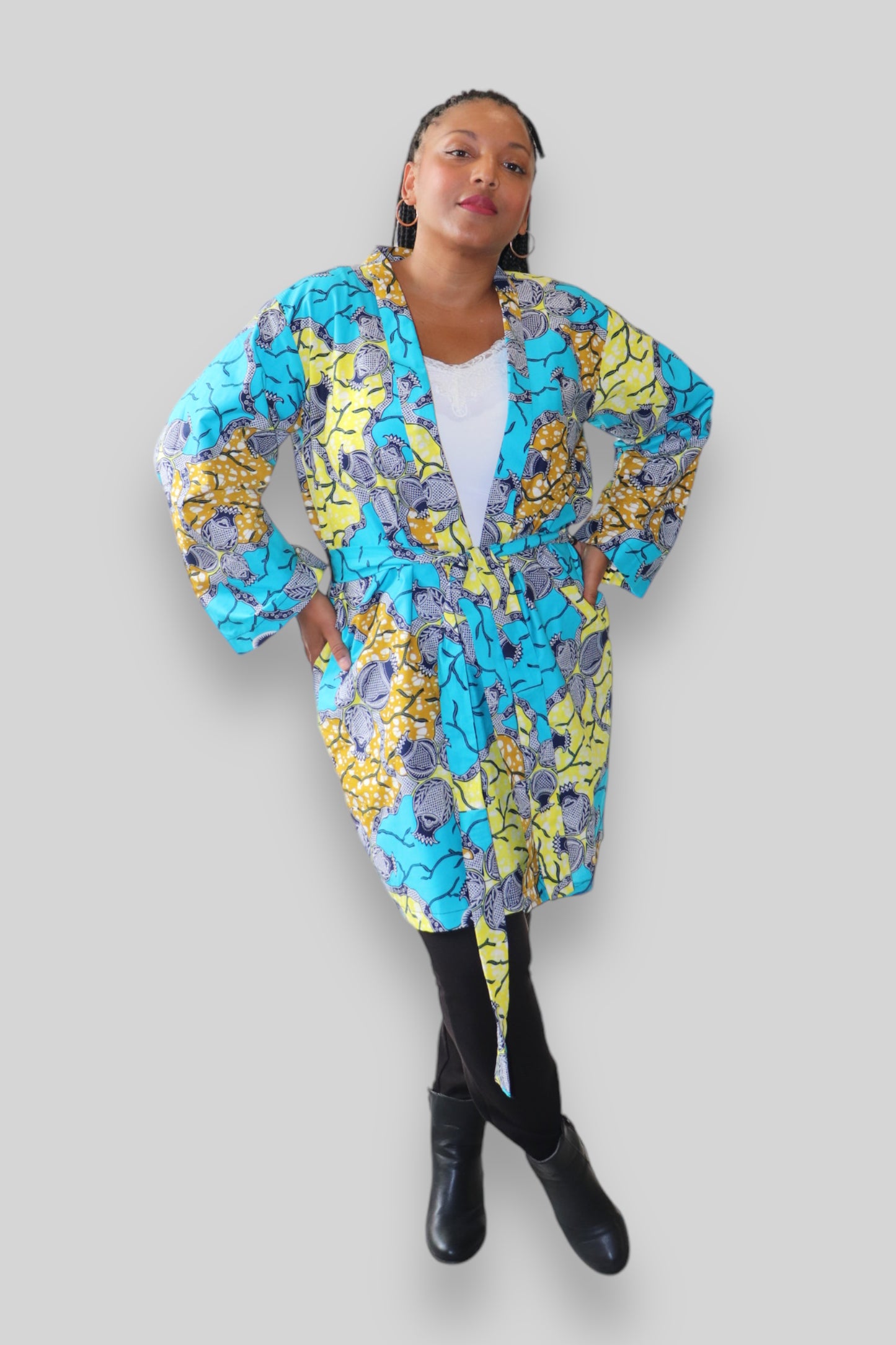 Kimono Vest van Afrikaanse Print - Multicolor 2