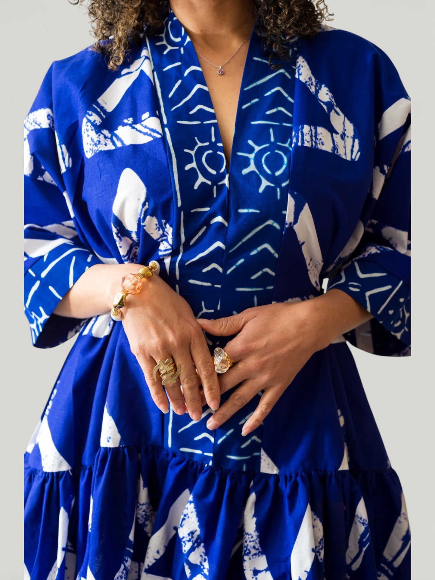 Bubu jurk met Batik Print