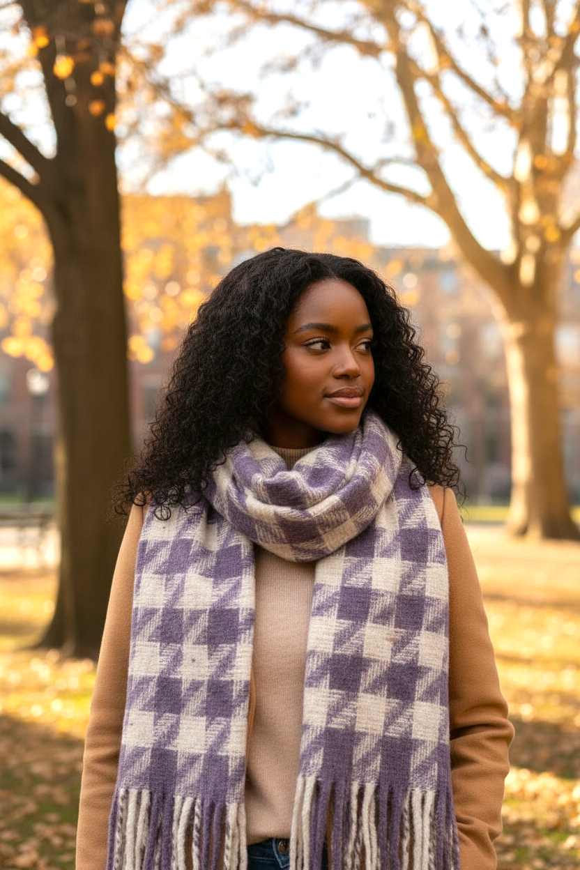 NANA Sjaal met dikke franjes