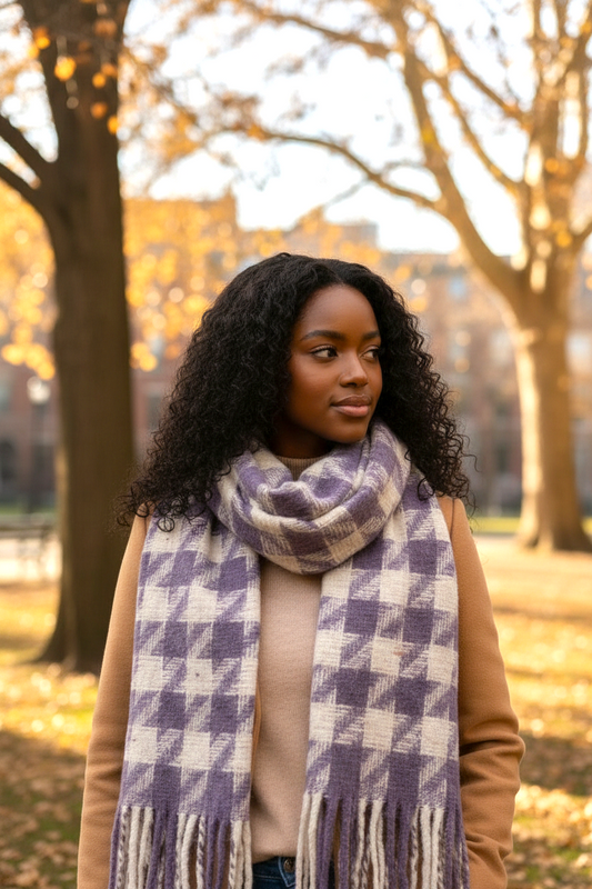 NANA Sjaal met dikke franjes