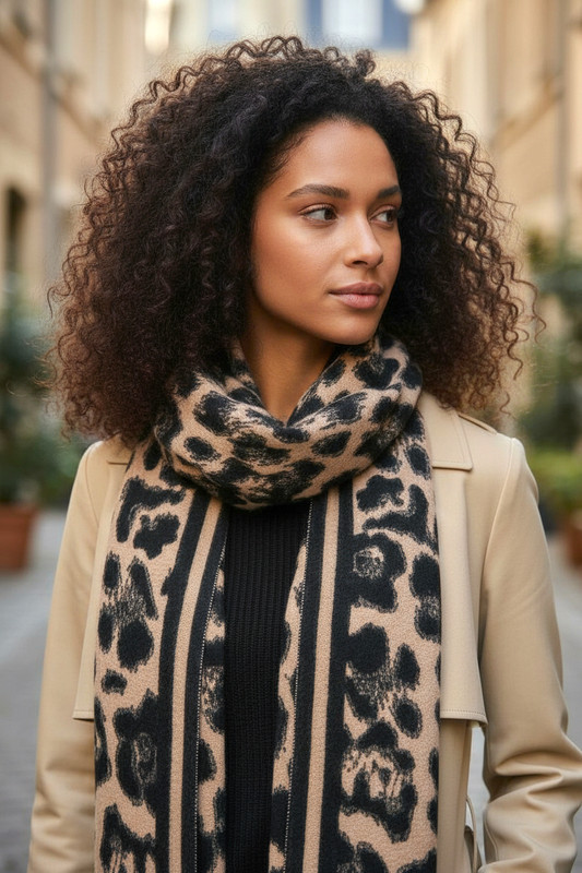 NANA sjaal met luipaardmotief