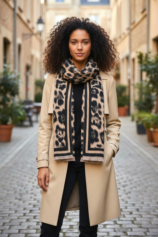 NANA sjaal met luipaardmotief