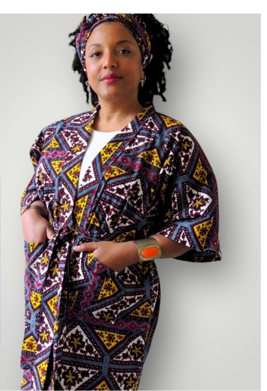 Hoofddoek/Headwrap in Afrikaanse Print