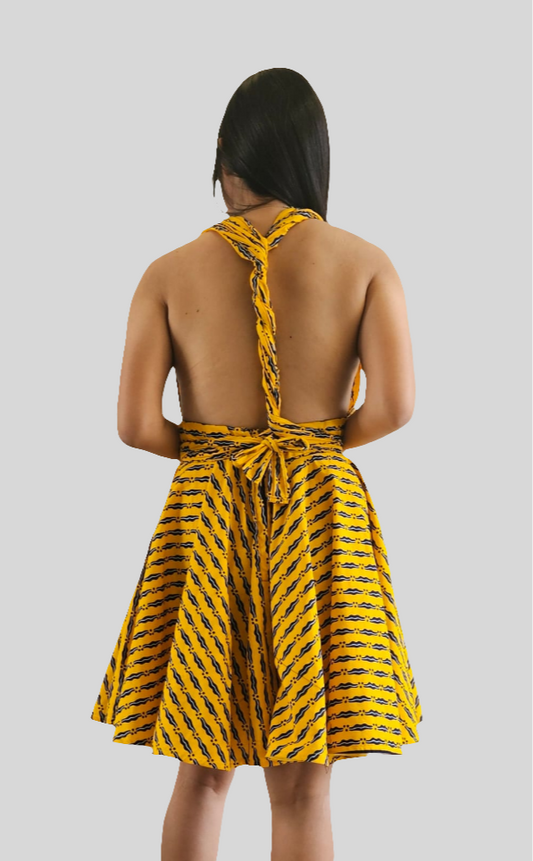 Infinity Multiway Midi Jurk van Afrikaanse Print