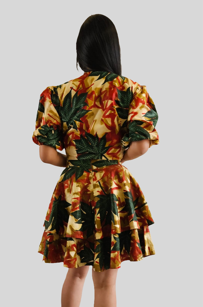 Wrap Top en Midi Rok Co-ord Set
