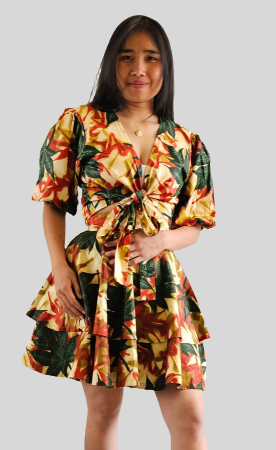 Wrap Top en Midi Rok Co-ord Set
