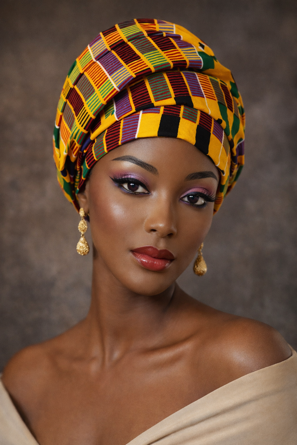 Hoofddoek/Headwrap in Afrikaanse Print