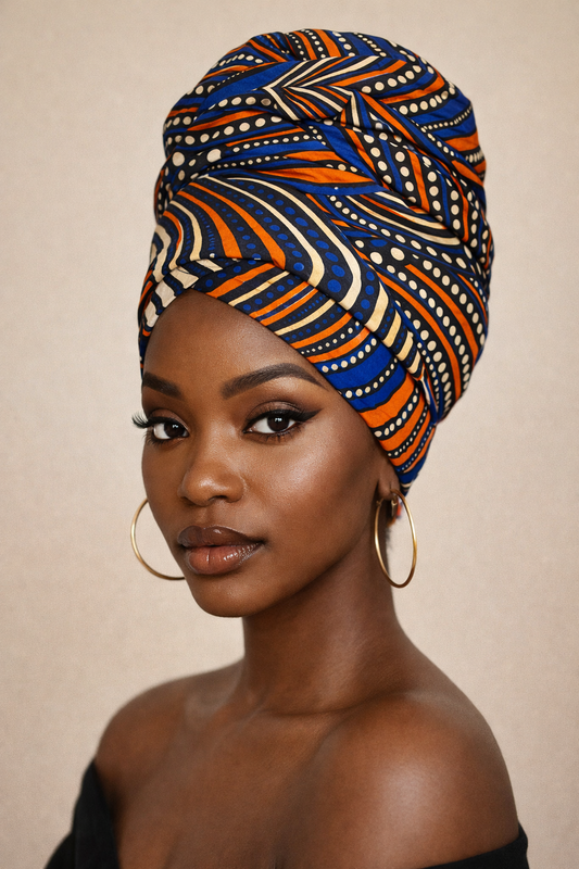 Hoofddoek/Headwrap in Afrikaanse Print