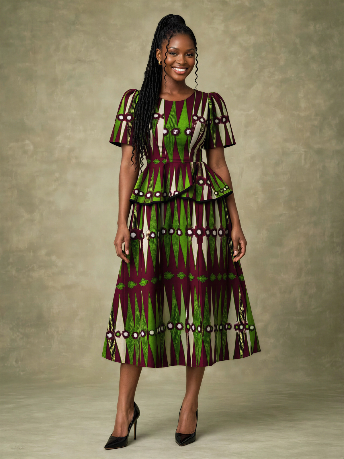 Top & Maxi Rok Co-Ord Set van Afrikaanse Print
