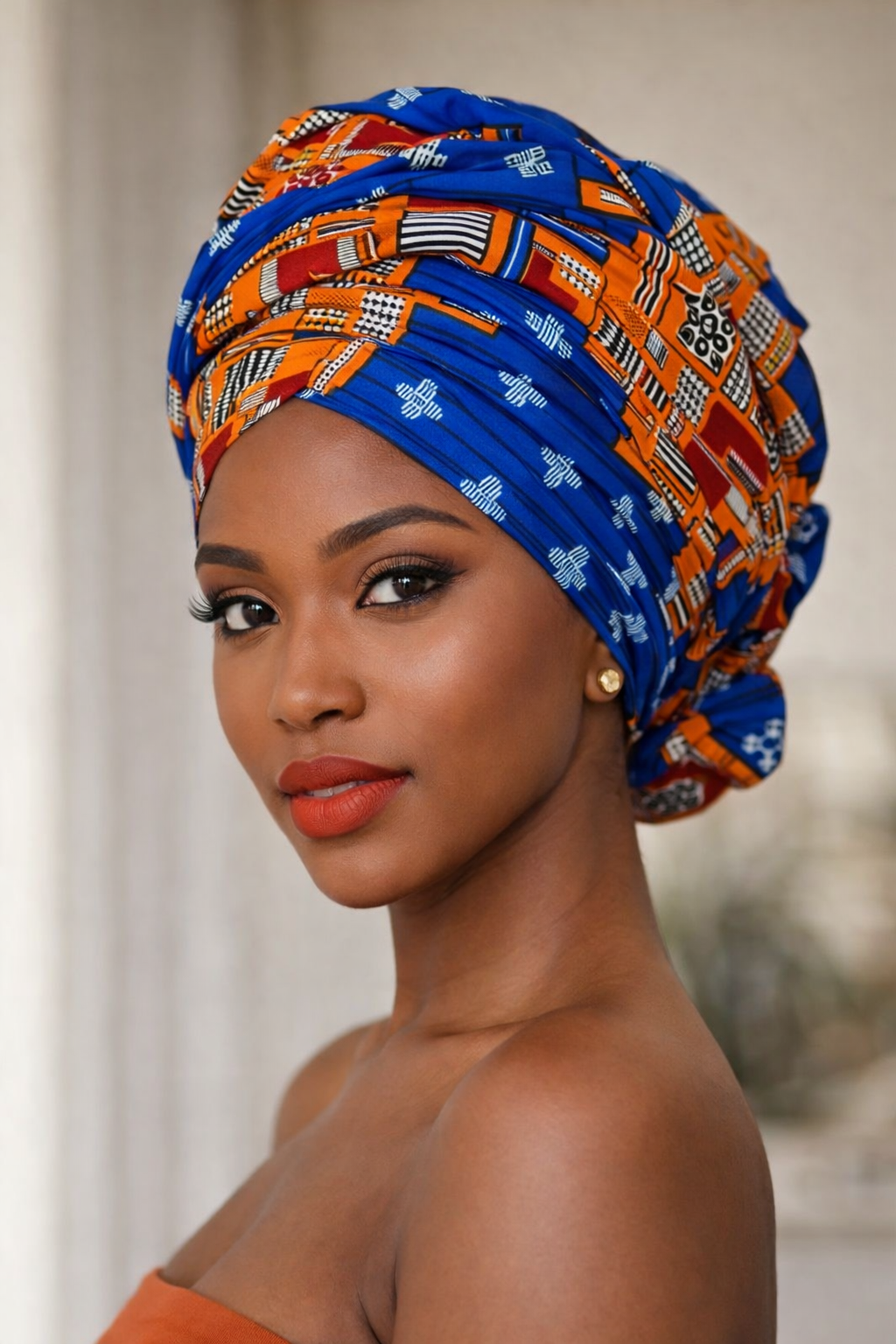 Hoofddoek/Headwrap in Afrikaanse Print