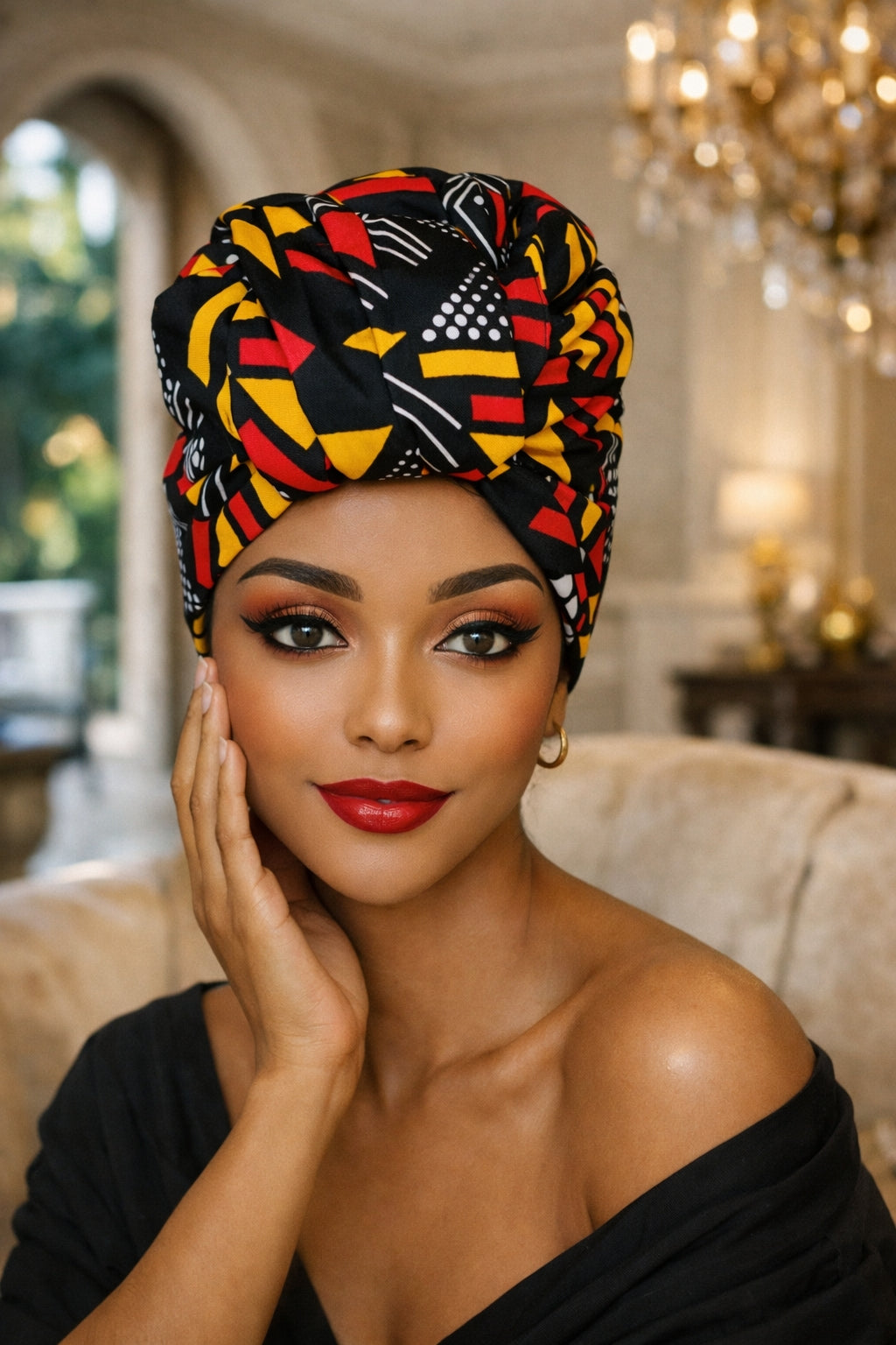 Hoofddoek/Headwrap in Afrikaanse Print