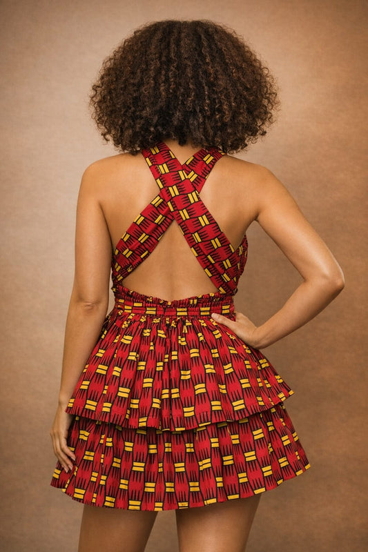 Infinity Multiway Midi Jurk van Afrikaanse Print