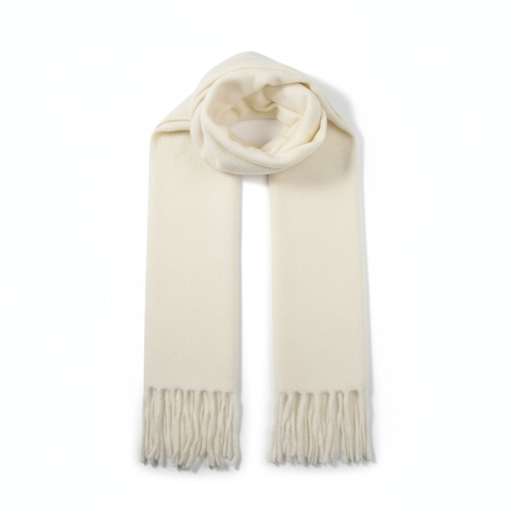 NANA sjaal effen met franjes – Zacht & elegant (Beige)