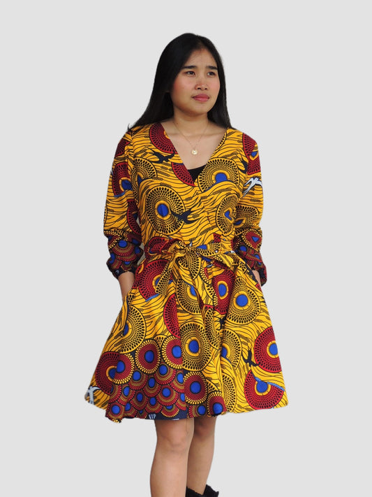 Midi Jurk van Afrikaanse Print