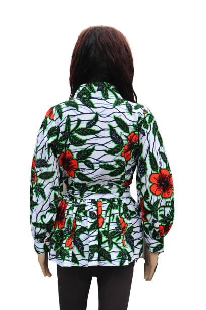 Afrikaanse Print Peplum Top - Multicolor 5