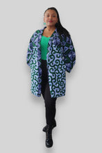 Afbeelding in Gallery-weergave laden, Kimono Vest in Afrikaanse Print - Paars/Groen 2
