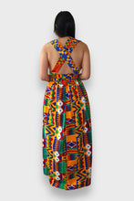 Charger l&#39;image dans la galerie, Infinity  Multiway Maxi Jurk van Afrikaanse Print - Kente
