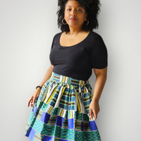 Midi Rok van Afrikaanse Print - Multicolor 5