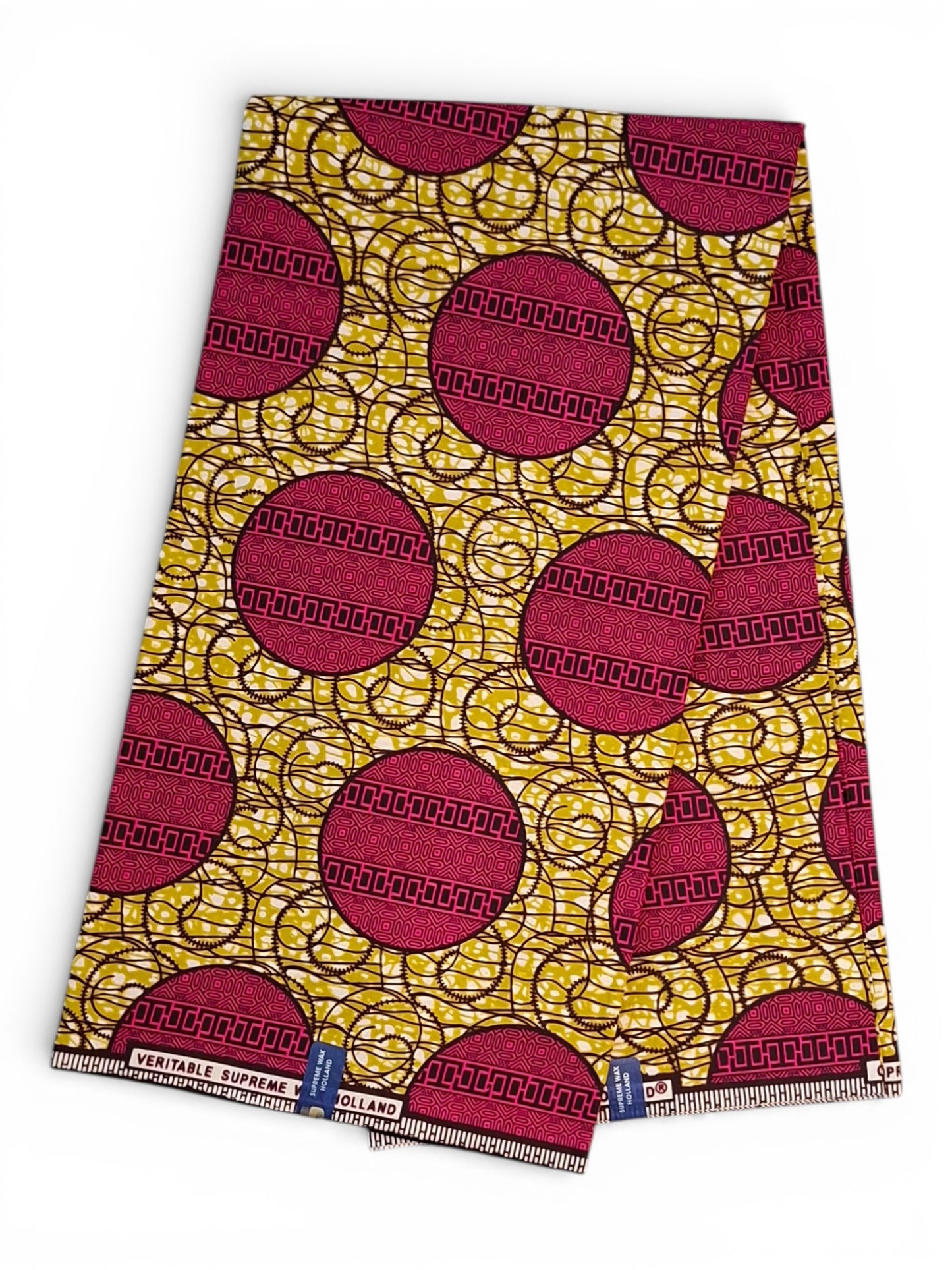 Afrikaanse Stof| Multicolor Cirkels (Groen & Paars)100%katoen