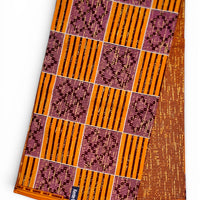 Ghana Kente Gold Fashion    Roze, Oranje & Bruin