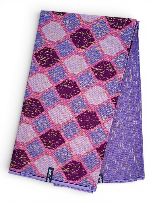Kente Gold Fashion | Multicolor | Roze/Paars Mix