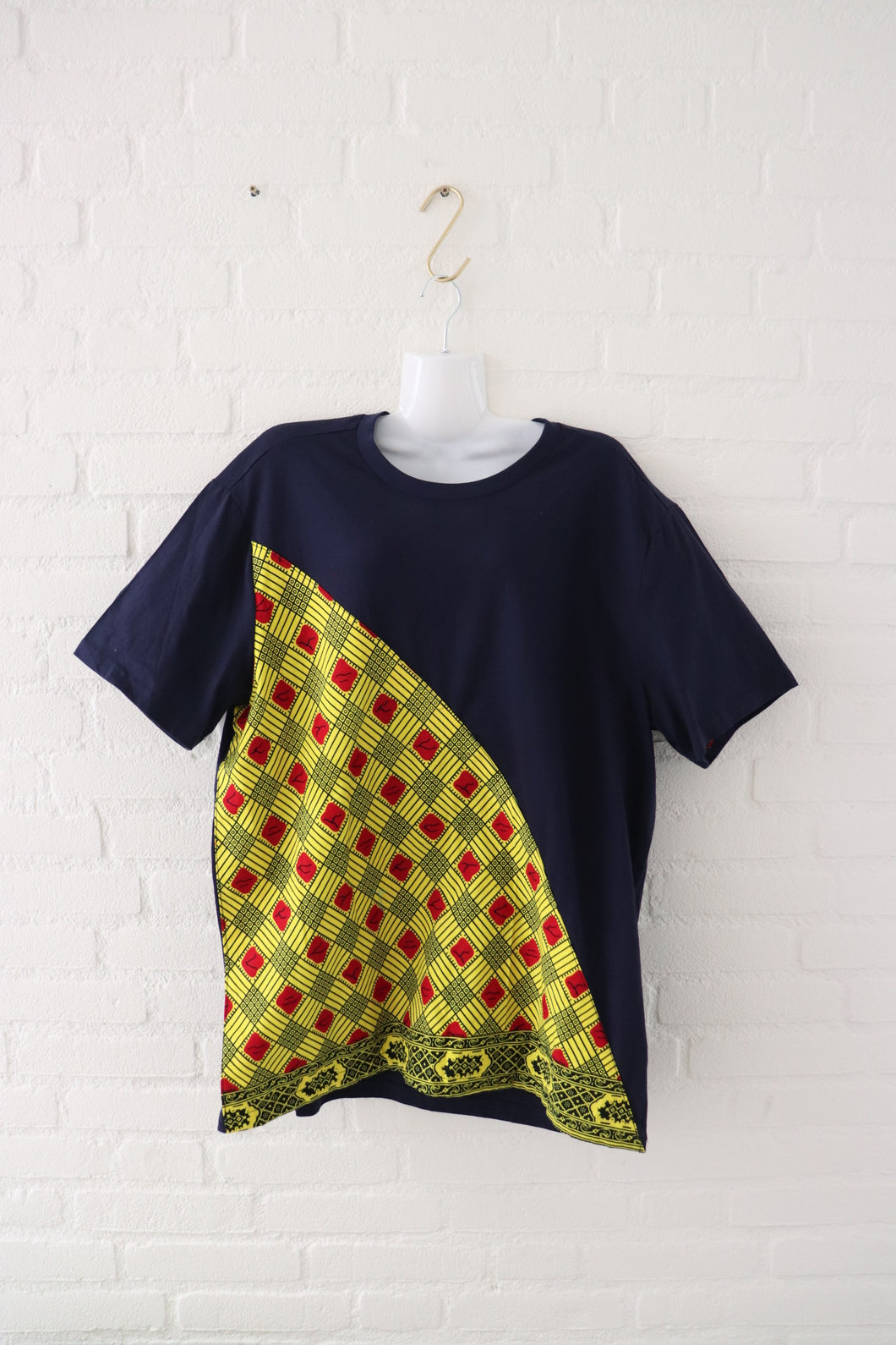 Afrikaanse Print Tshirt (Unisex) - Donker Blauw