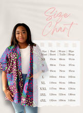 Afbeelding in Gallery-weergave laden, Kimono Vest in Afrikaanse Print - Rood/Licht Blauw
