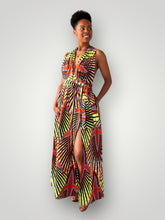 Afbeelding in Gallery-weergave laden, Multiway Maxi Jurk van Afrikaanse Print- Multicolor 2
