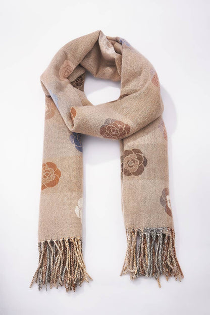 NANA sjaal met omkeerbaar bloemenmotief