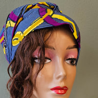 Hoofddoek/Headwrap in Afrikaanse Print(Gratis verzending)