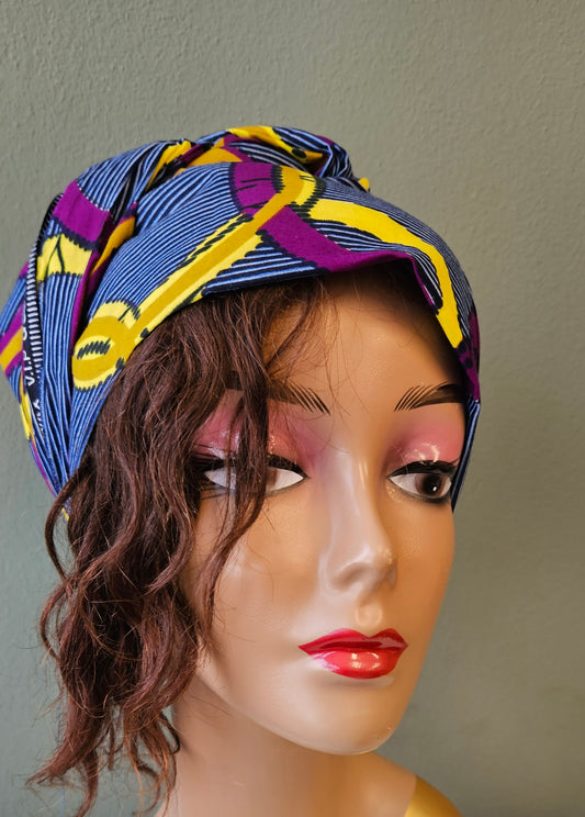 Hoofddoek/Headwrap in Afrikaanse Print(Gratis verzending)