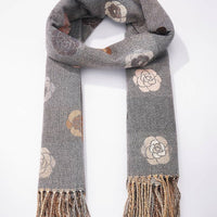 NANA sjaal met omkeerbaar bloemenmotief