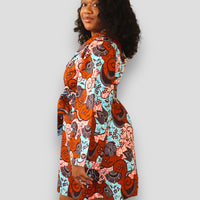 Kimono Jurk van Afrikaanse Print - Multicolor 2