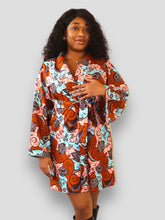 Afbeelding in Gallery-weergave laden, Kimono Jurk van Afrikaanse Print - Multicolor 2
