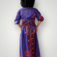 Top & Maxi Rok Co-Ord Set van Afrikaanse Print - Multicolor