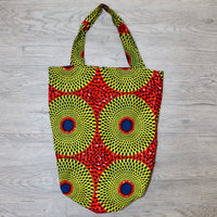 Tote Tas in Afrikaanse Print - Rood/Geel