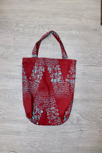 Afbeelding in Gallery-weergave laden, Tote Tas in Afrikaanse Print - Donker Rood
