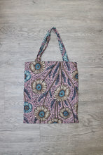 Afbeelding in Gallery-weergave laden, Tote Tas in Afrikaanse Print - Licht Paars/Blauw
