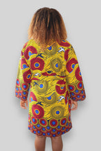 Afbeelding in Gallery-weergave laden, Kimono Vest van Afrikaanse Print - Geel/Rood
