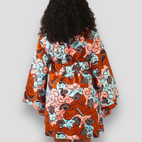 Kimono Jurk van Afrikaanse Print - Multicolor 2