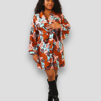 Kimono Jurk van Afrikaanse Print - Multicolor 2